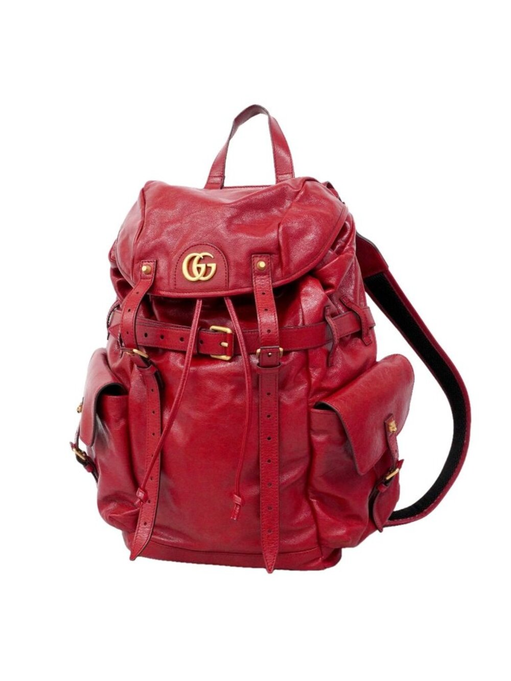 Gucci Backpack GG Marmont Liber Leather Red Gold